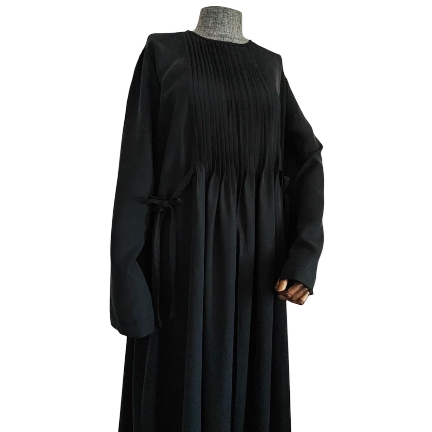 Abaya mit Raffung aus Tensel