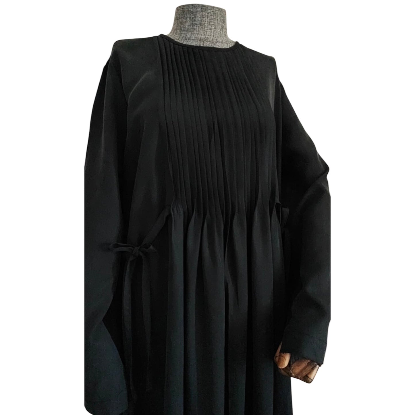 Abaya mit Raffung aus Tensel