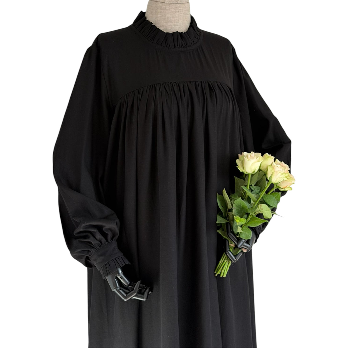 Rüschchen Abaya - Baumwoll Leinen