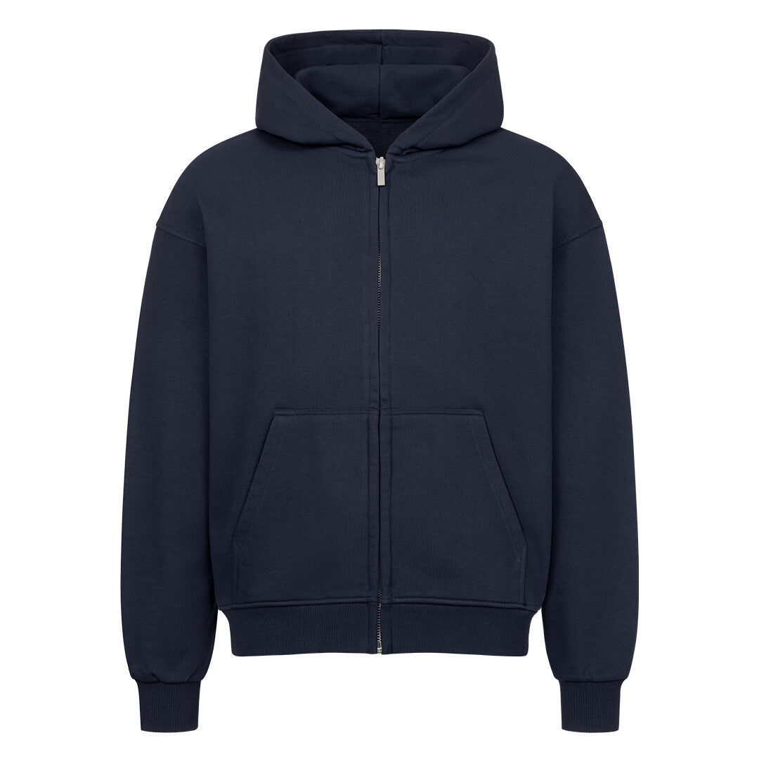 Oversized Zipper Hoodie (Ohne Druck) French Navy