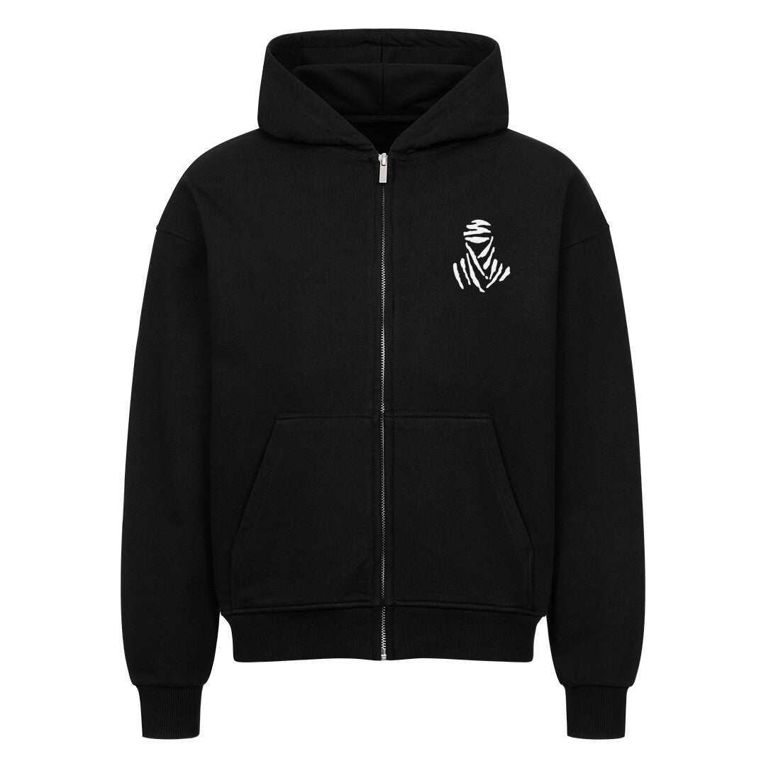 Oversized Zipper Hoodie Schwarz