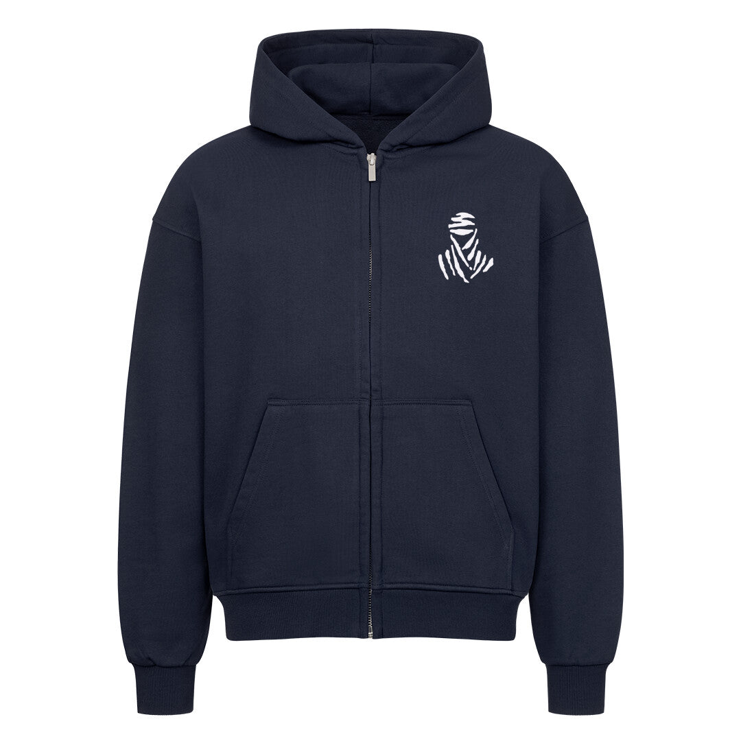 Oversized Zipper Hoodie French Navy