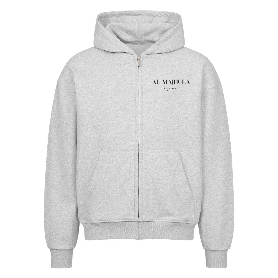 Al Majhula - Oversized Zipper Hoodie Heather Grey